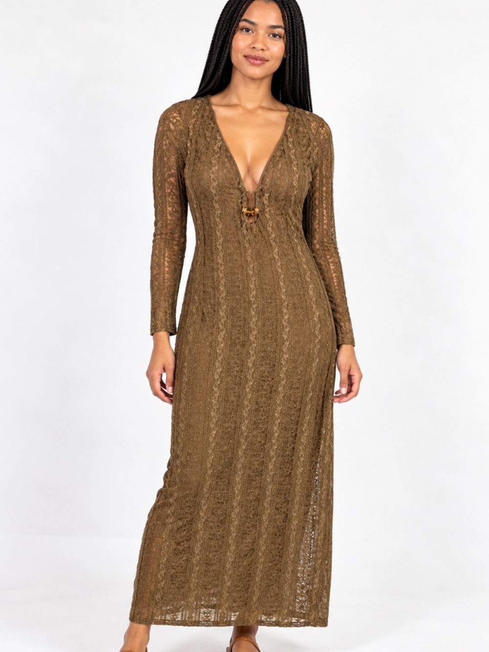 Dorado Mocha Maxi Dress from 12th Tribe